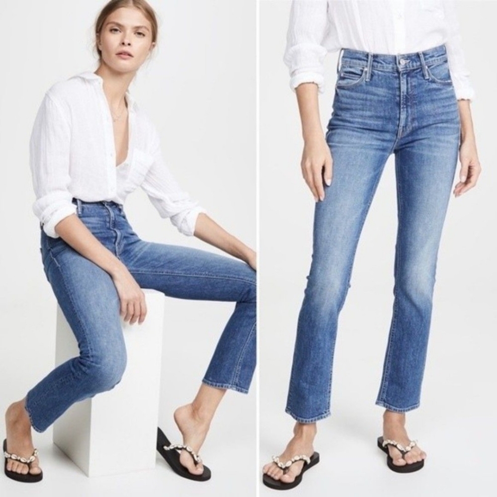 MOTHER Women's Straight Leg Jeans in Blue